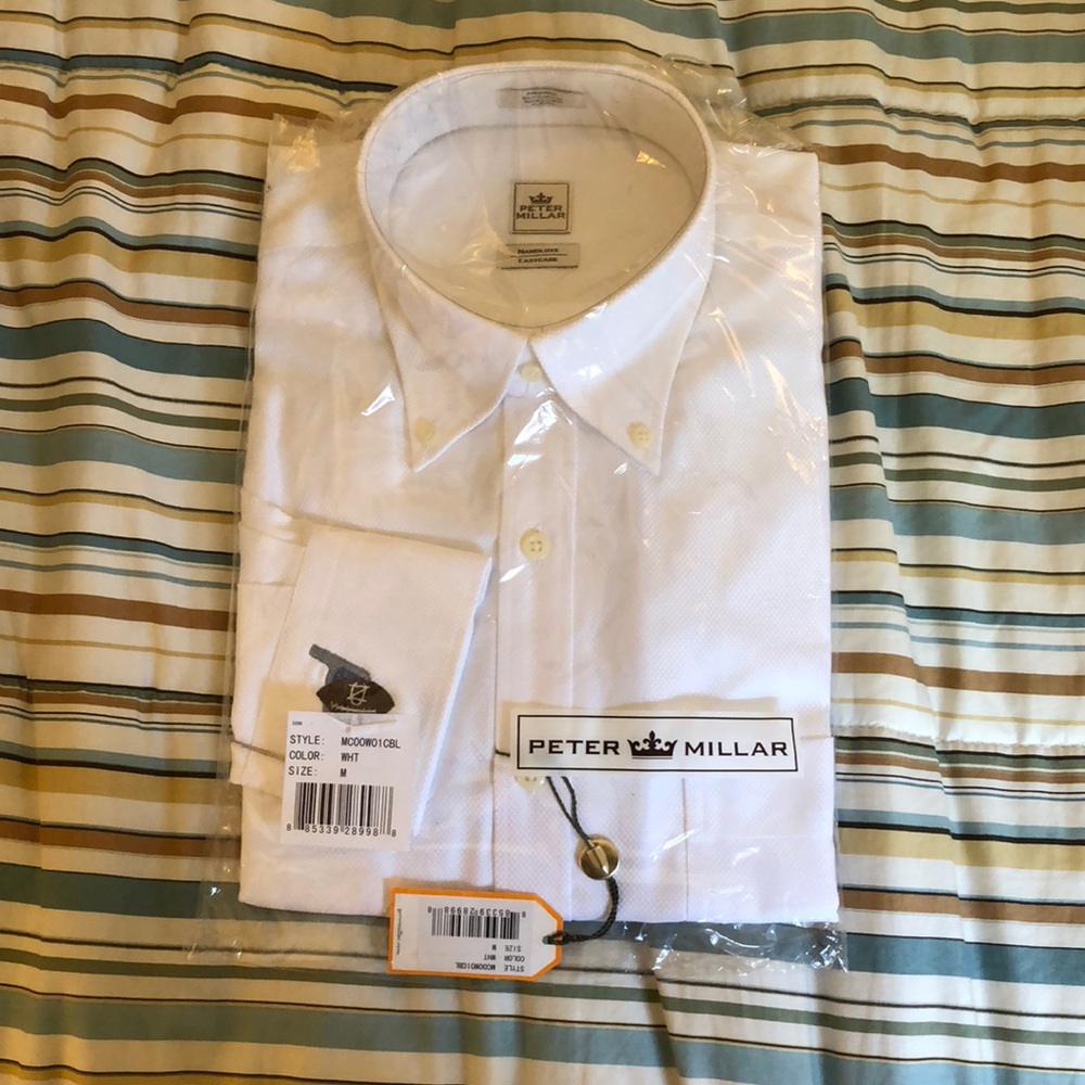 Peter Millar Long Sleeve UNC Golf Shirt